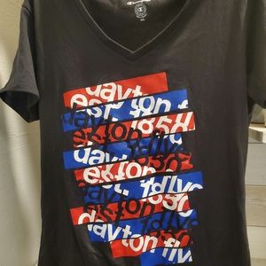 Champion Dayton Flyers Women's XxL Black Short leave Shirt